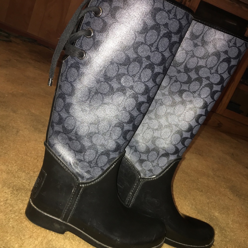 Signature coach rain boots